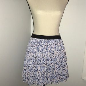 Blueberry Blossom Mini Pleat Skirt
